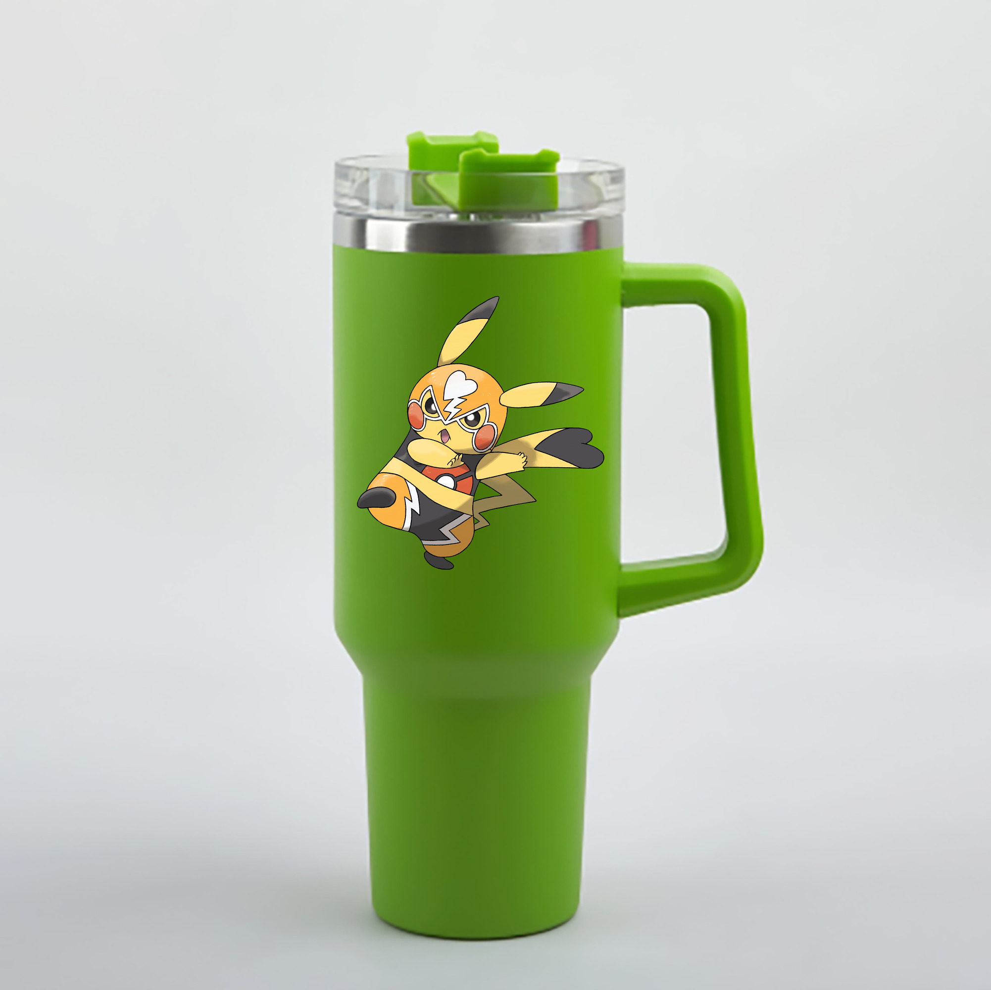 （画像用） ポケットモンスター Pokémon 1200mL車用タンブラー - クリスタルステッカー（プラスチックストロー付き）